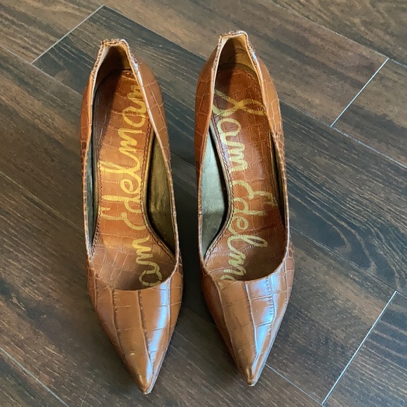 Beautiful Sam Edelman heels sz 9.5 brown leather - Picture 3 of 11